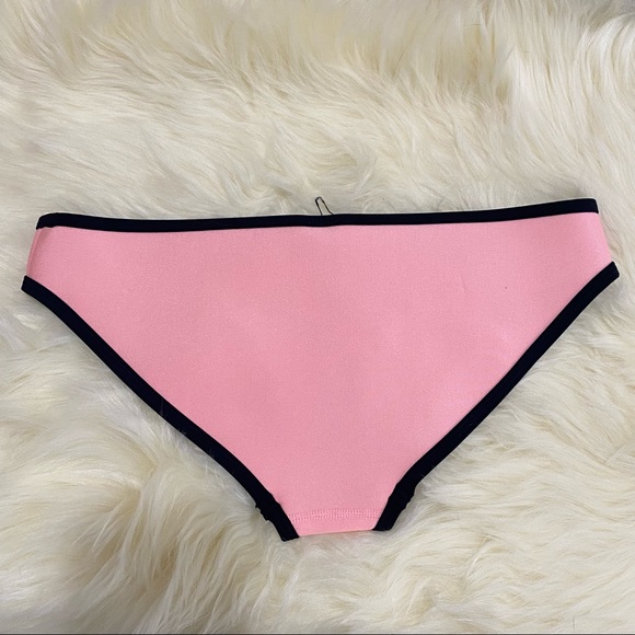 TRIANGL Swimwear Pink/Black Neoprene Triangle Bikini Swim Set Size S/L - Picture 7 of 14